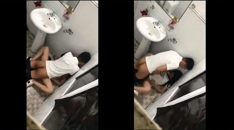 Người yêu say xỉn và anh người yêu trong phòng tắm nhà hàng